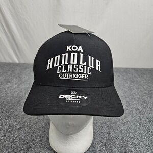 Decky Honolua Classic Surf Hat Kaanapali Hawaii Black‎ Cap Outrigger Performance